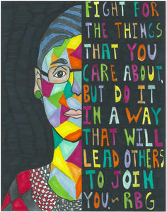 Ruth Bader Ginsburg 11 x 14 Print Quote 2