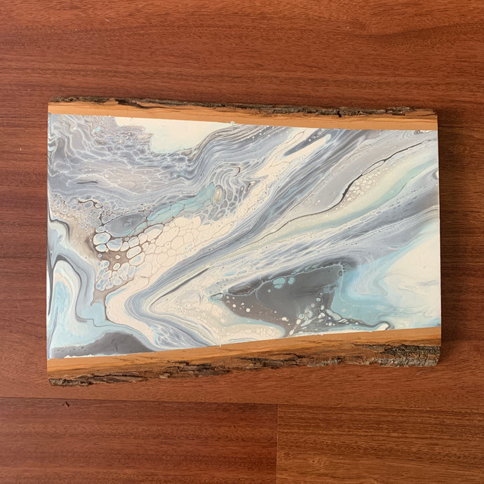 Icy Serving Tray with Bark