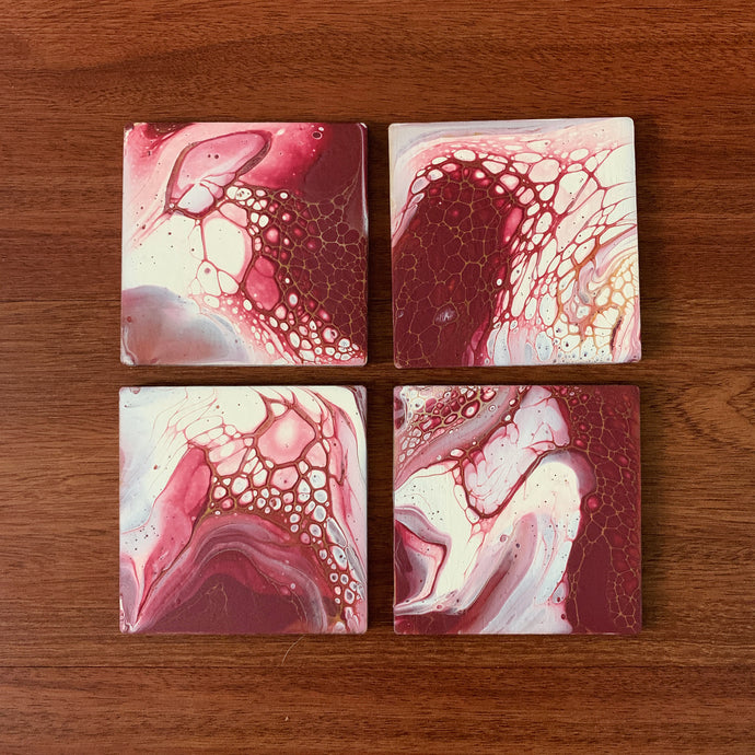 Sangria Birchwood Coasters