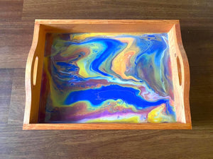 Orange Stain with Mermaid Pour